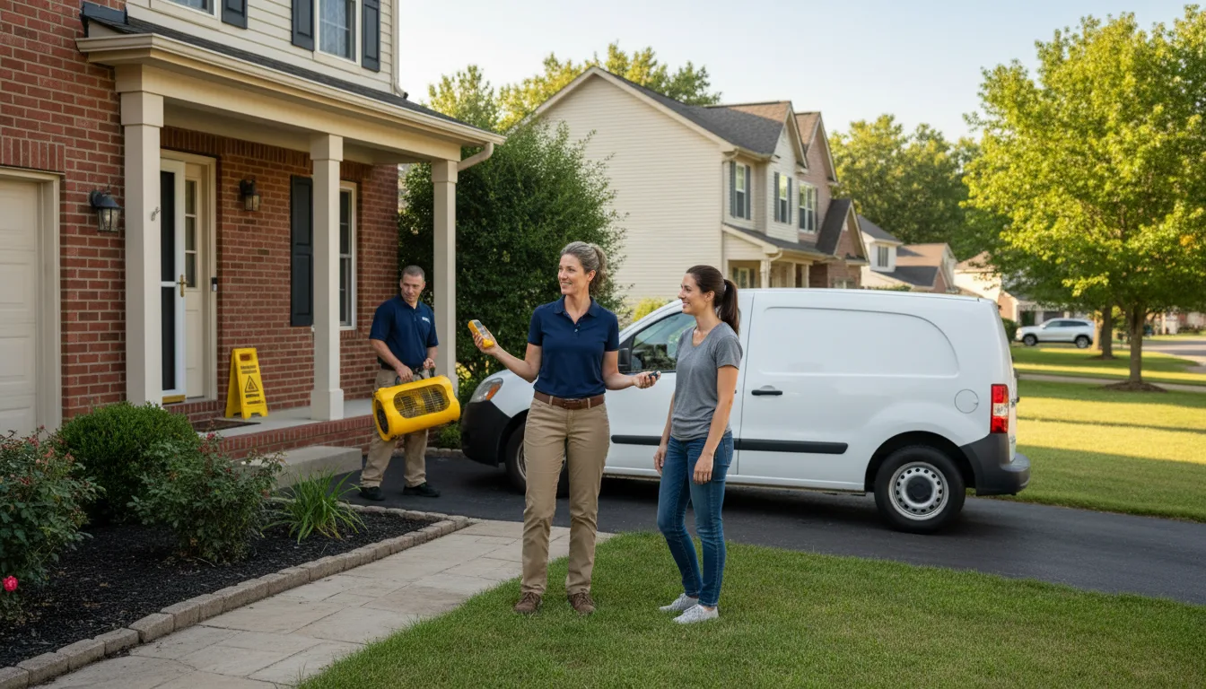 Water restoration image for Dehumidification And Cleanup Services in Rufe, OK
